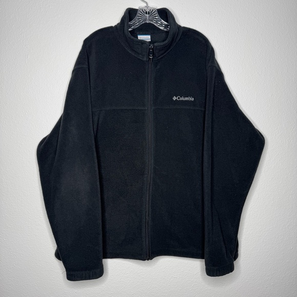 Columbia Black Men’s XXL Full Zip Fleece Softshell Polyester Jacket‎ WM3220 - Picture 1 of 9